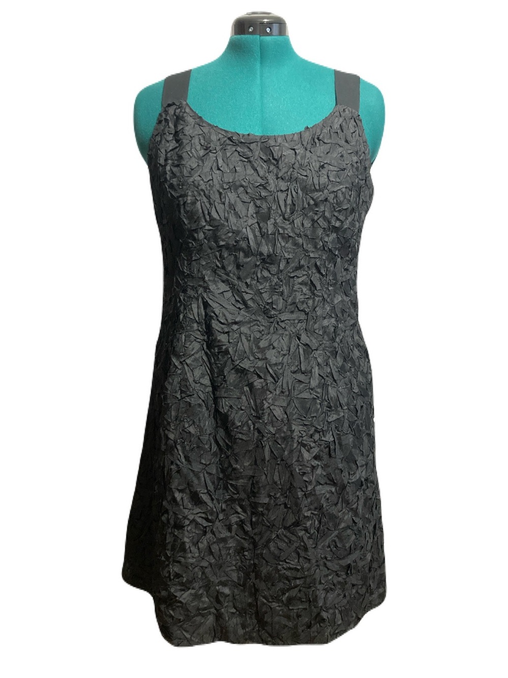 Eileen Fisher 100% Silk Crinkle Texture Sleeveless Dress
